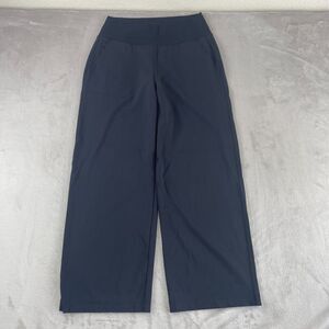 Athleta Venice Wide Leg Pant Women PM Petite Medium High Rise Stretch Zip Pocket